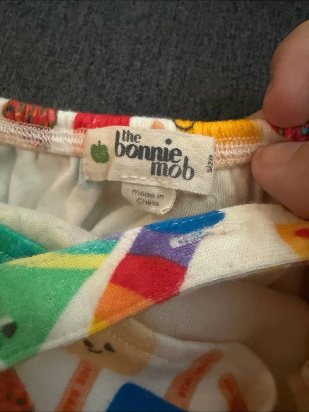 The Bonnie Mob Rainbow Popsicle Print Baby One-Piece Romper - White